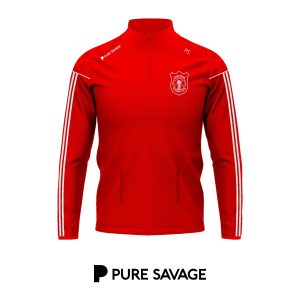 Carndonagh FC Qtr Zip Red