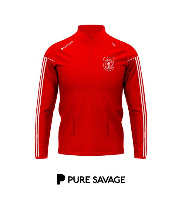 Carndonagh FC Qtr Zip Red